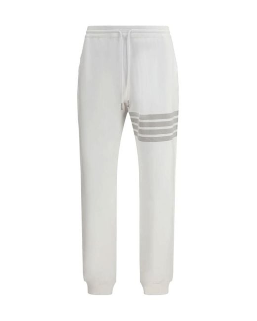 Thom Browne Gray Stripes Regular Joggers for men