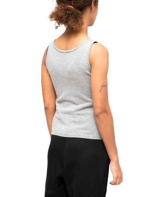 LA ROSE White Round Neck Top