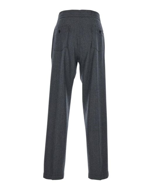Dolce & Gabbana Gray Drawstring Waist Pants for men