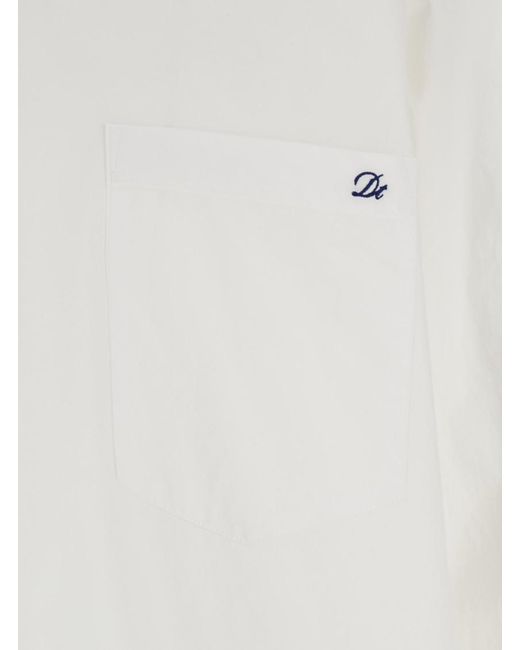 DUNST White Regular Logo Shirt for men