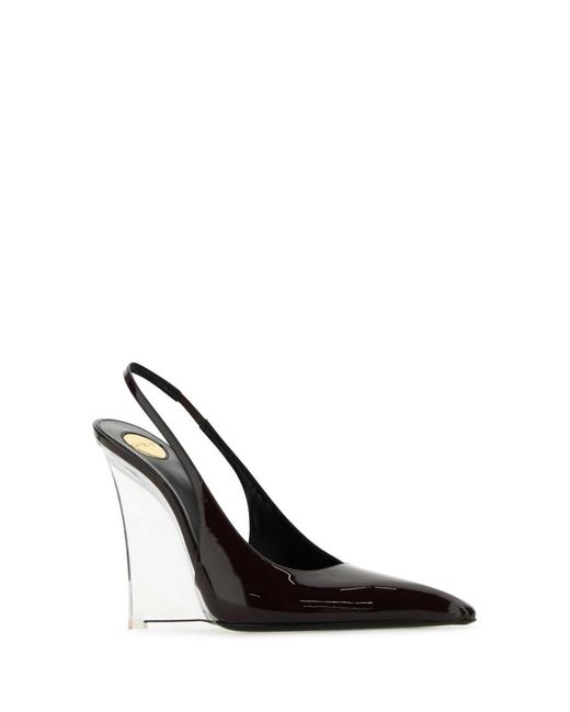 Saint Laurent Black Slingback Heels
