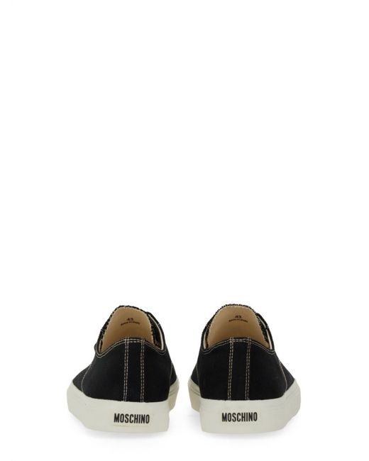 Moschino Black Low-Top Sneakers With Contrasting Accents for men
