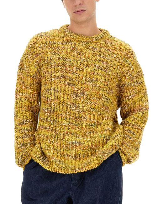 YMC Yellow Knitted Sweaters for men