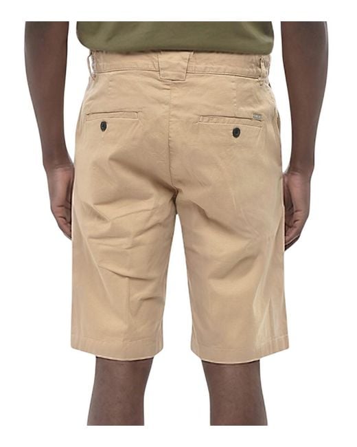 DIESEL Natural Solid Cotton Shorts for men