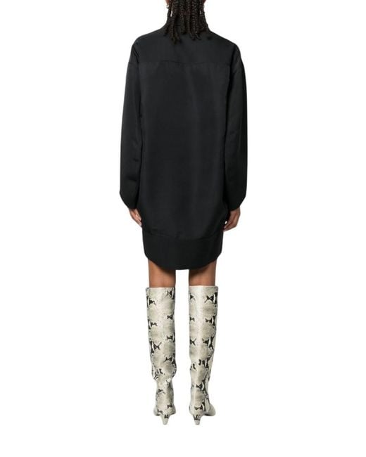 Khaite Black Solid Mini Dress