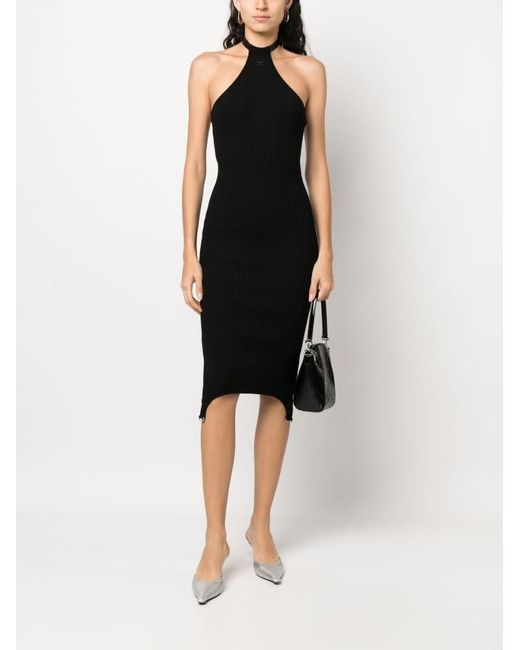 Courreges Black Sleeveless Long Dress