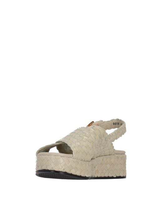 LA ROSE White Braided Sandals
