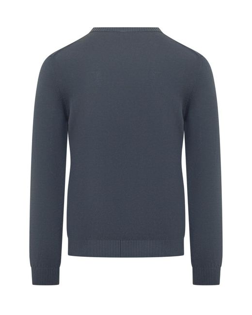 Malo Blue Solid Regular Sweaters for men