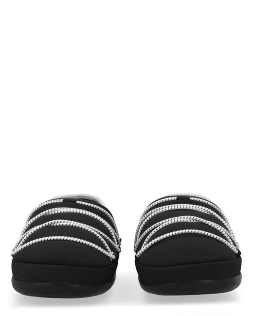 Moon Boot Black Logo Slippers
