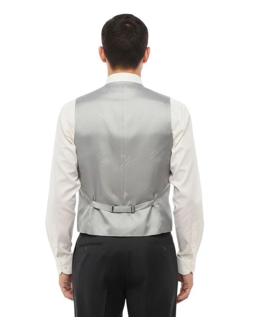 Corneliani White Six Button Waistcoat for men