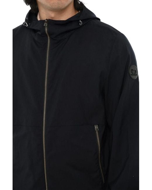 Woolrich Black Solid Hood Jacket for men