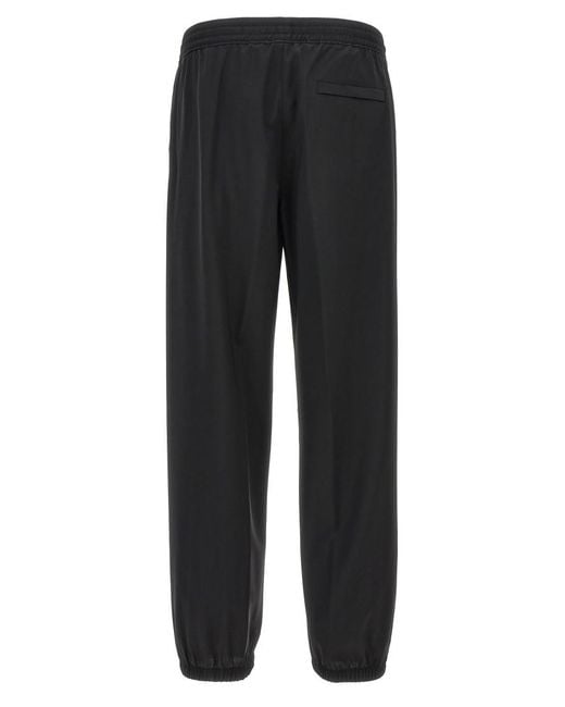 Givenchy Black Logo Placcetta Pants for men
