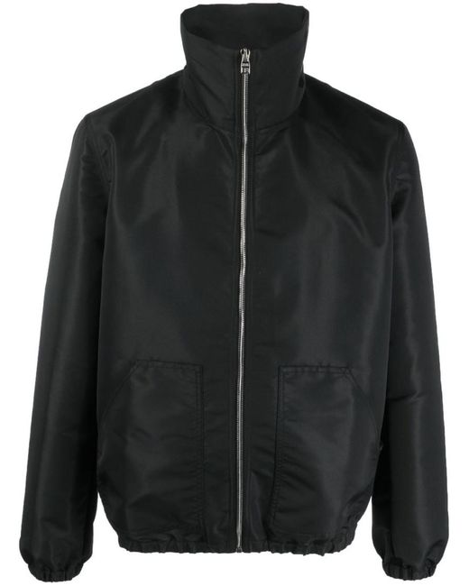 McQueen Black Logo Bomber Jacket for men