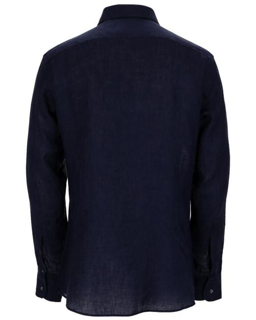 Boss Blue Regular Solid Shirt for men