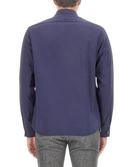 Aspesi Blue Solid Shirt for men