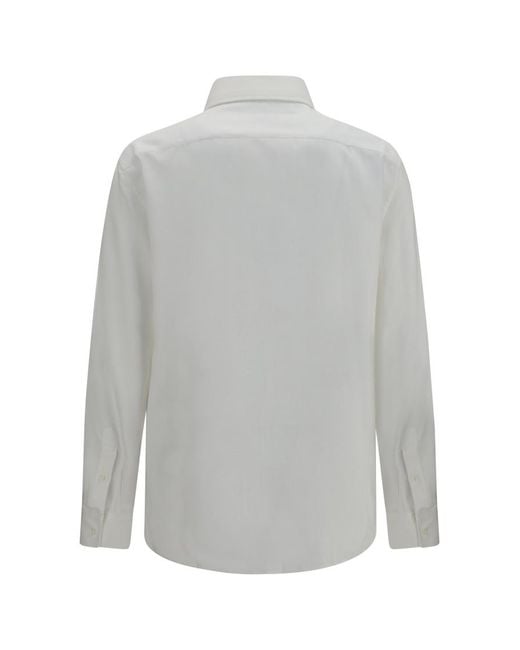 Brunello Cucinelli Gray Regular Solid Shirt for men