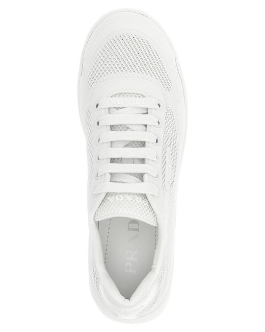 Prada White Mesh Sneakers