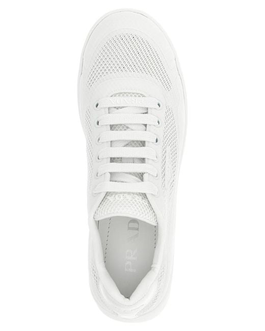 Prada White Mesh Sneakers