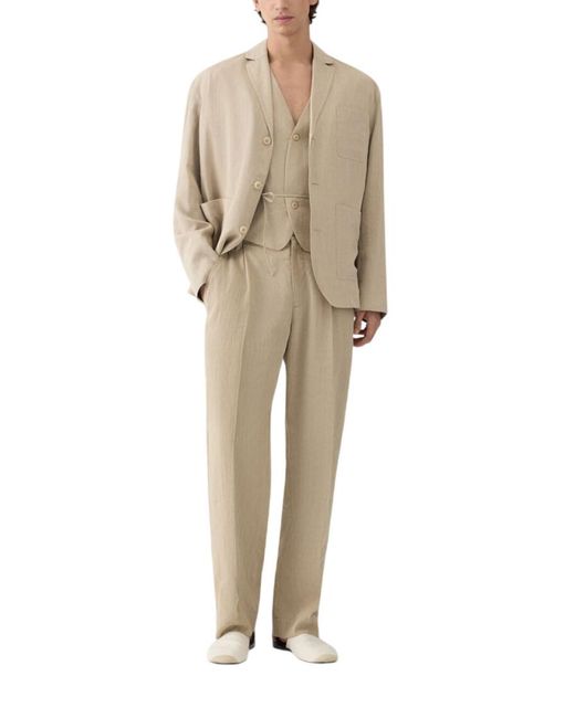 Jacquemus Natural Straight Solid Pants for men