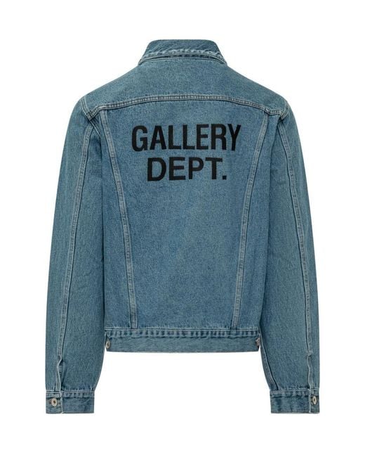 GALLERY DEPT. Blue Solid Shirt Collar Jacket for men