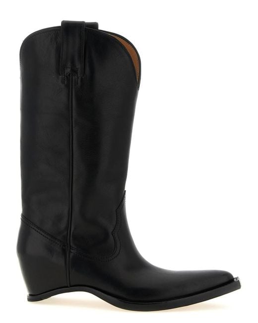 Maison Margiela Black Solid Heel-Less Boots