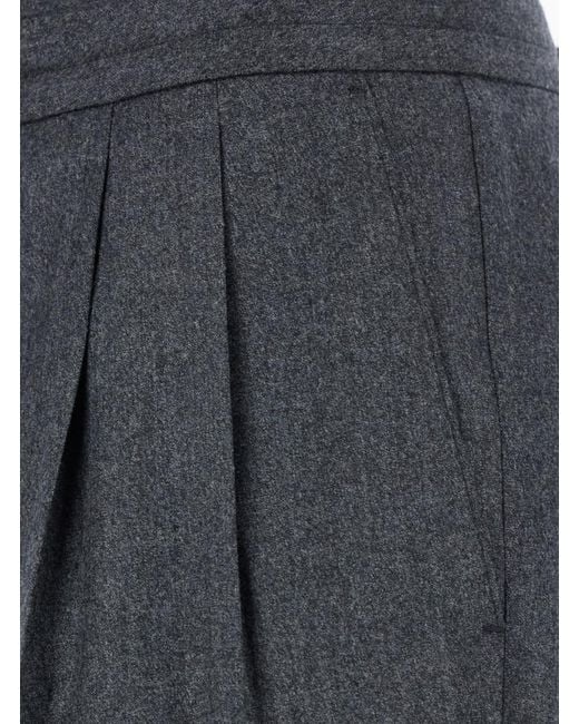 Dolce & Gabbana Gray Drawstring Waist Pants for men
