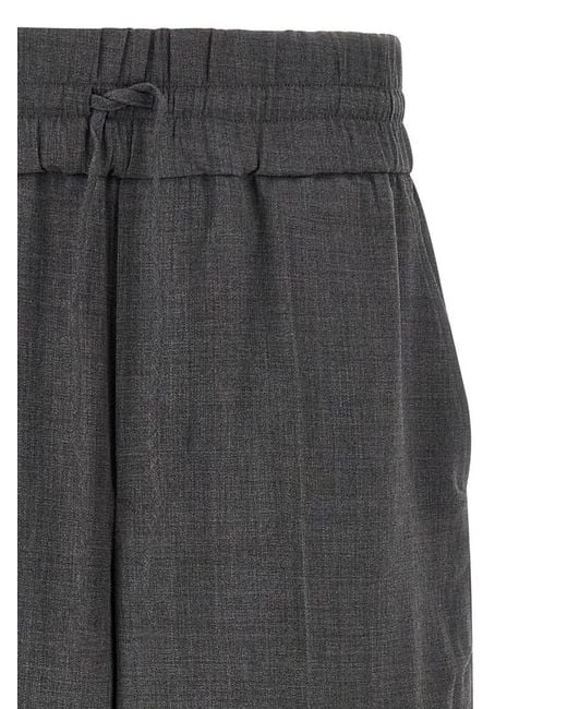 AMI Gray Relaxed Drawstring Pants for men