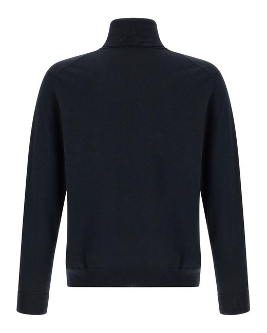 Zanone Blue Turtle Neck Sweater for men