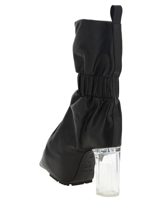 Rick Owens Black Solid Taquito Boots