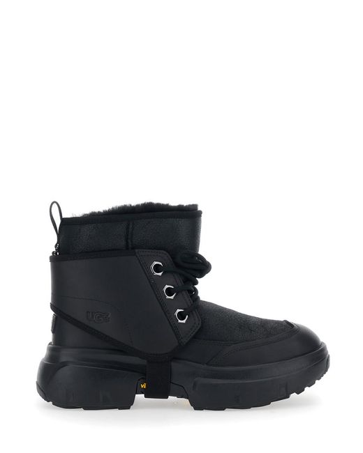 Ugg Black Leather Ankle Boots for men
