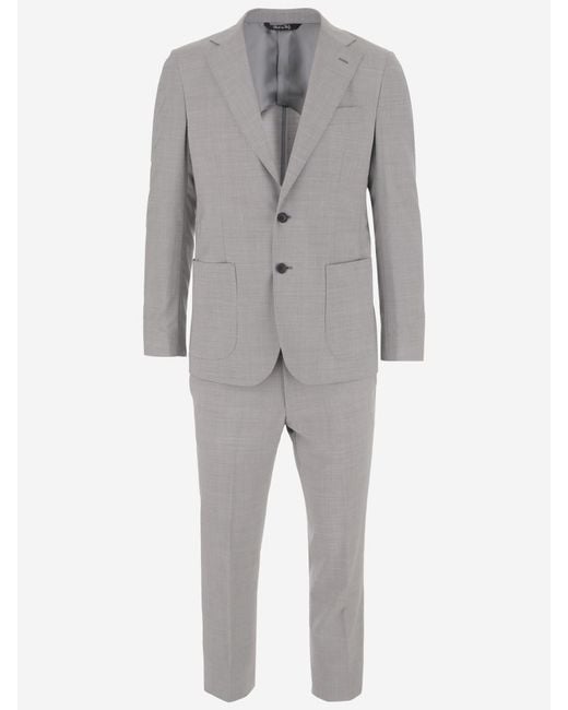 Brian Dales Gray Woolen Suit for men