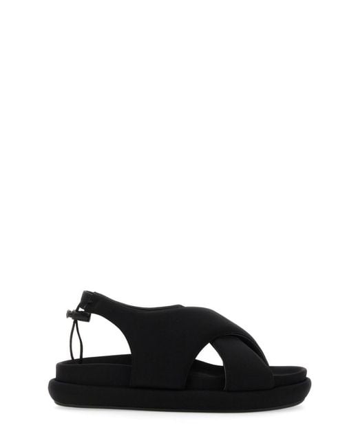 Gia Borghini Black Solid Carryover Sandals