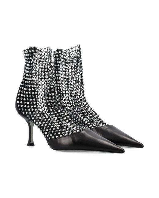 Rene Caovilla Black Pointed-Toe Boots