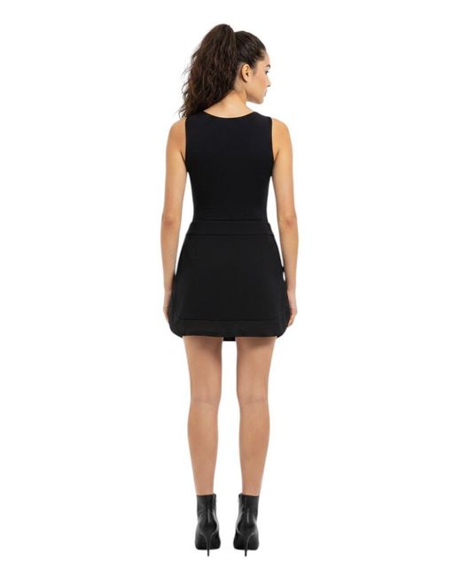 Emilio Pucci Black Solid Mini Dress