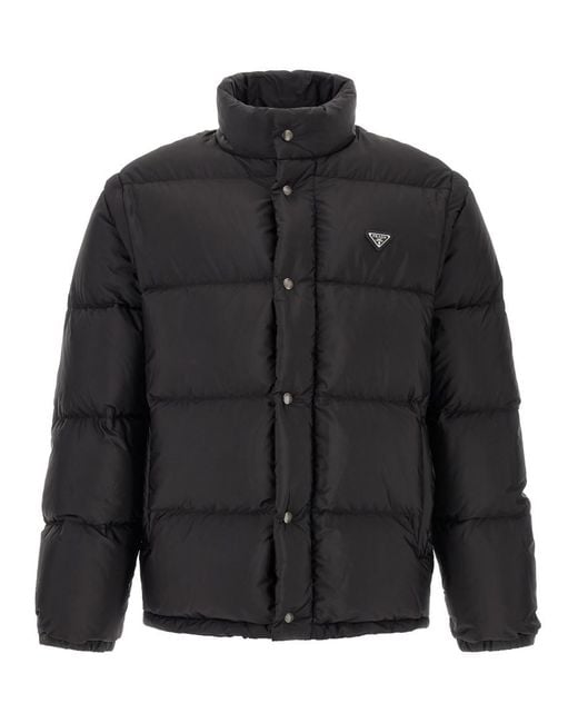 Prada Black Quilted Down Jacket for men