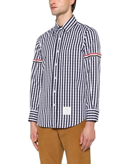 Thom Browne Blue Stripes Shirts for men