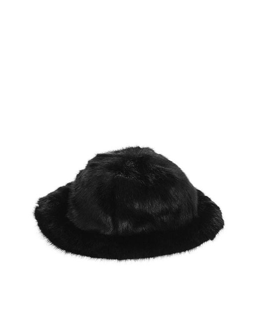 DSquared² Black Solid Bucket Hat for men