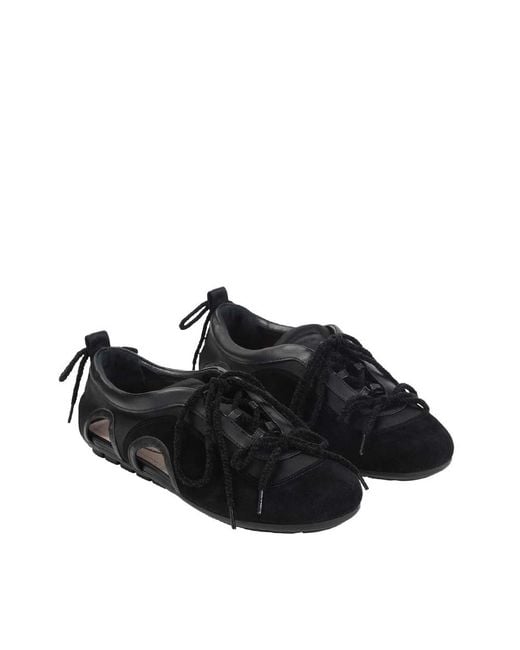 Simone Rocha Black Round Toe Sneakers