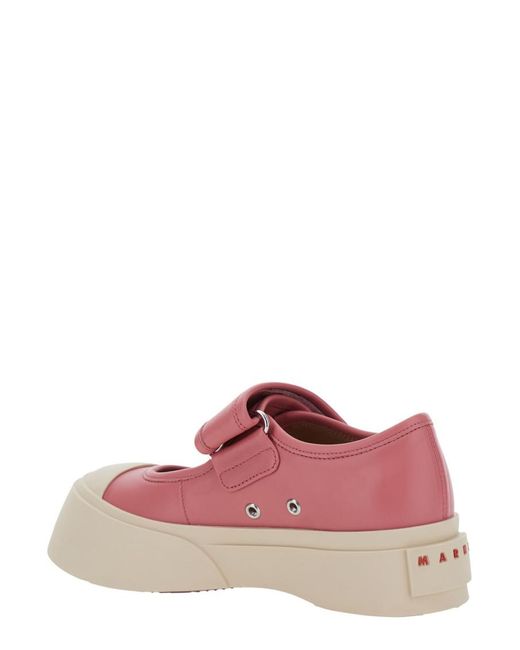 Marni Pink Round Toe Sneakers