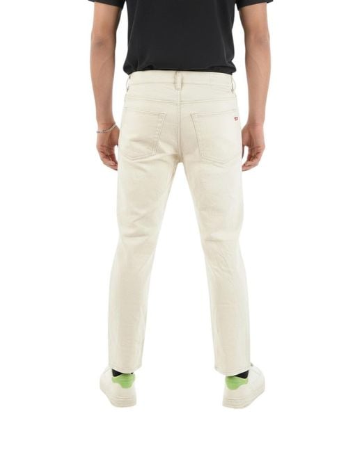 DIESEL Black Tapered Solid Jeans for men