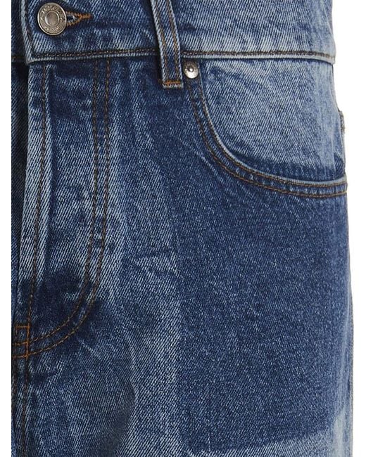MSGM Blue Mid Rise Jeans for men