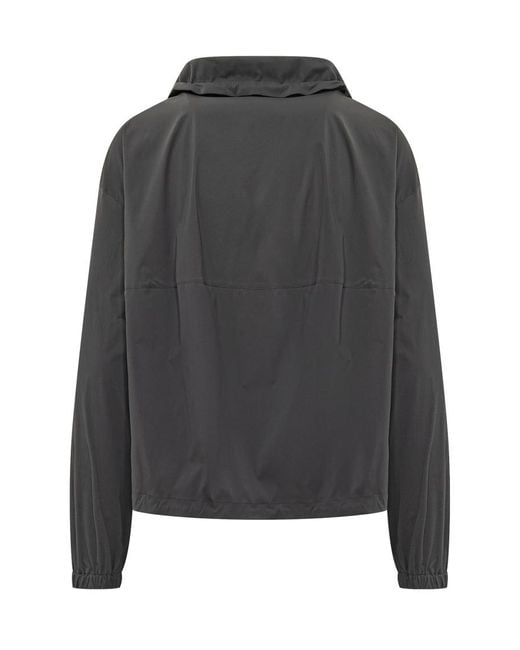 Herno Black Solid Shirt Collar Jacket