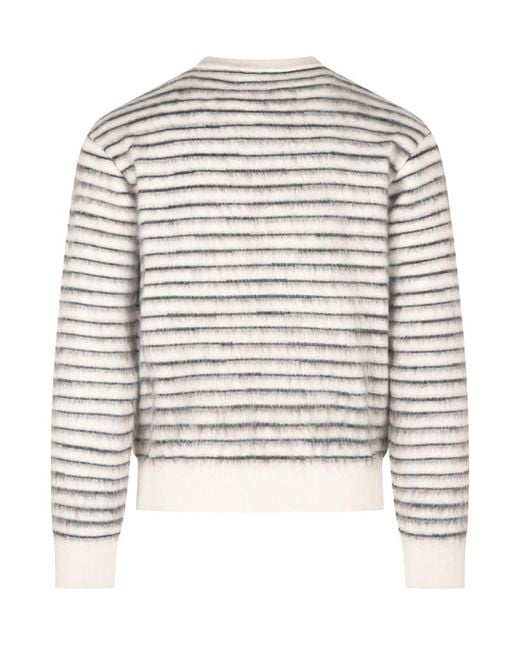 Tom Ford Gray Stripes Regular Sweater for men