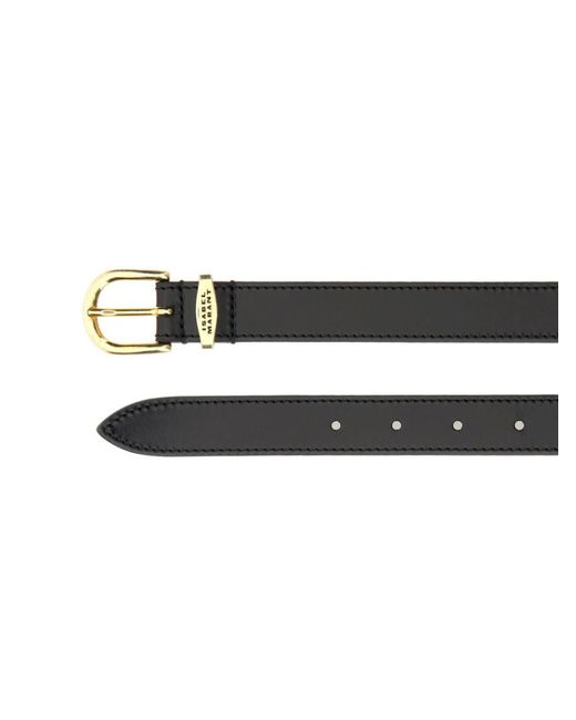 Isabel Marant Black Solid Buckle Belt