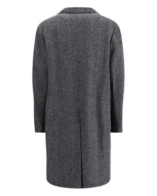 Givenchy Gray Notched Lapel Coat for men