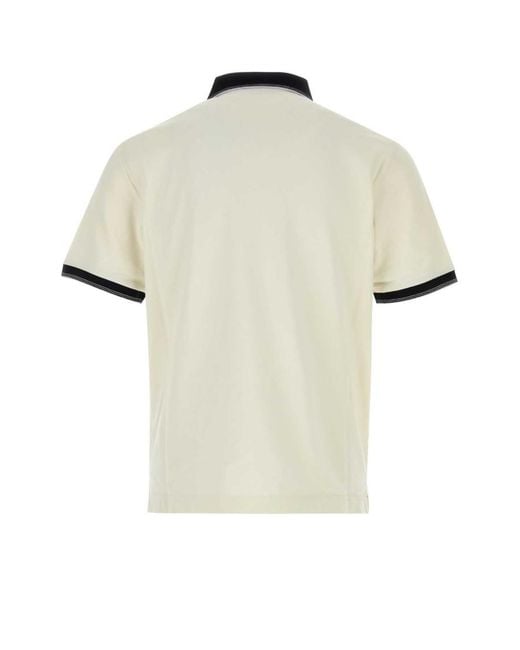 Prada White Logo Polo for men