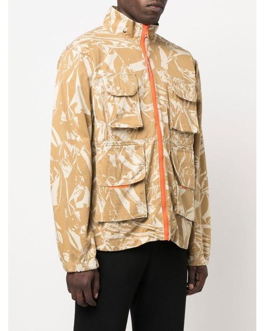 Aries Natural Hooded Camouflage Cargo Jacket for men