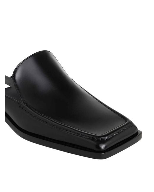 Alaïa Black Square-Toe Mules