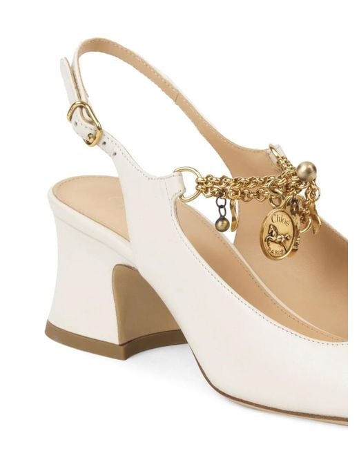 Chloé Natural Embellished Pumps