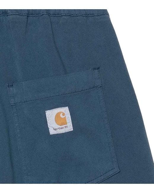 Carhartt Blue Cotton Solid Shorts for men